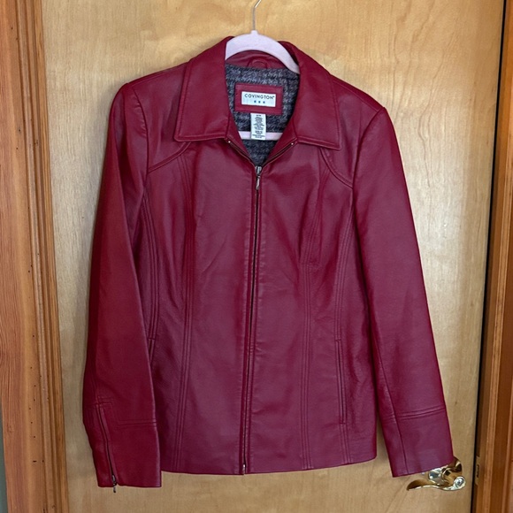 Covington Jackets & Blazers - Covington Women's Bold Red Leather Jacket